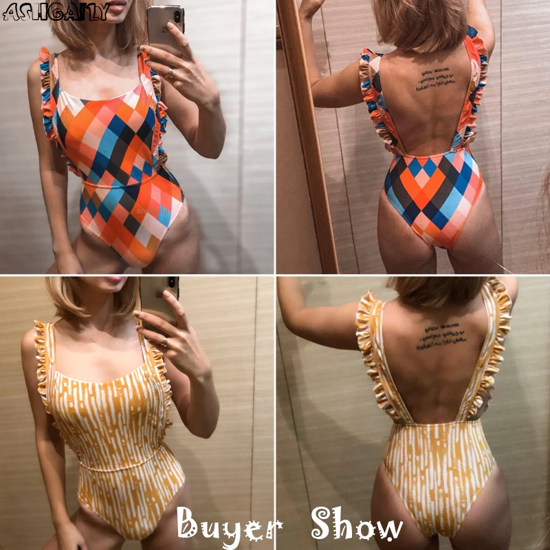 Женский Цельный купальник с открытой спиной сплошной монокини вырезами