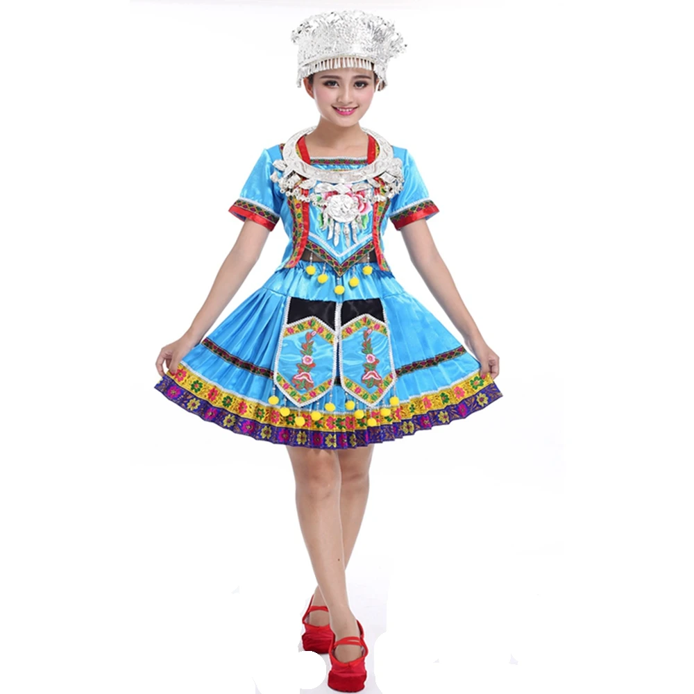 Женская одежда Miao Hmong костюм для тибетских танцев | Тематическая и униформа