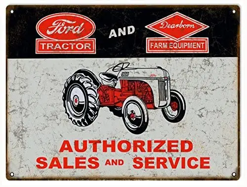 

Винтажные знаки Victory, трактор Ford и ферма Dearborn, Авторизованные продажи и знак обслуживания