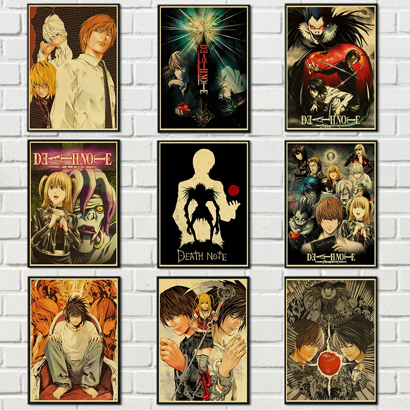 

Classic Anime Series Death Note HD Retro Poster Bar Children's Room Art Picture Canvas Paintings Home Wall Decoration Prints