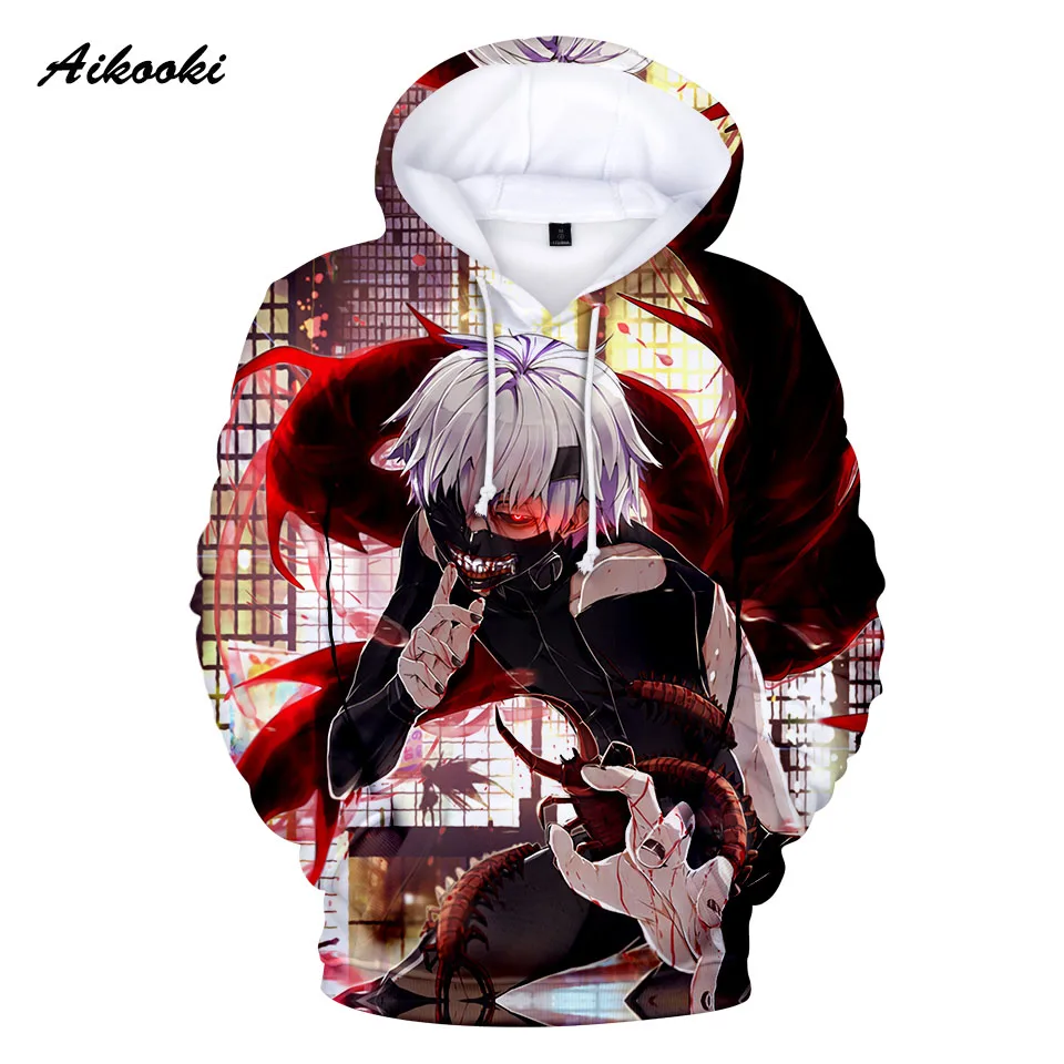 

Luxury Popular Casual Cool Polluver Streetwear 3D Tokyo Ghoul Hoodies Sweatshirts Anime Qutumn Hoody Hooded Men/women 3D Print