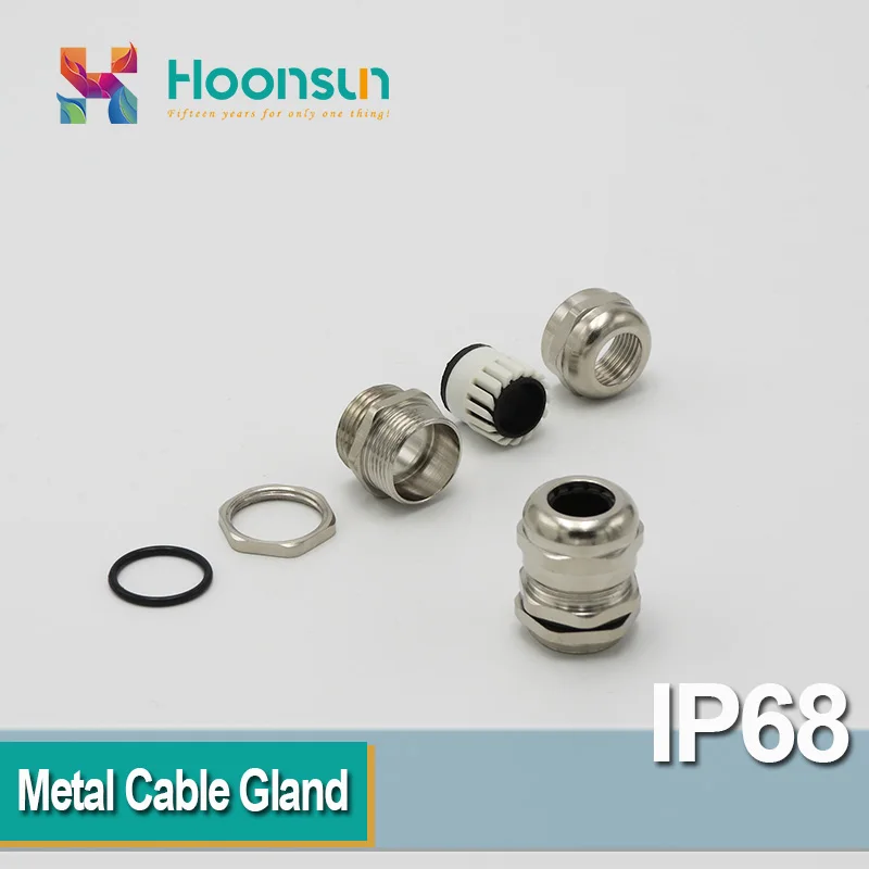 

5 pcs M25 M27 M30 M32 M33 Metal Cable Gland Nickel Plated Brass IP68