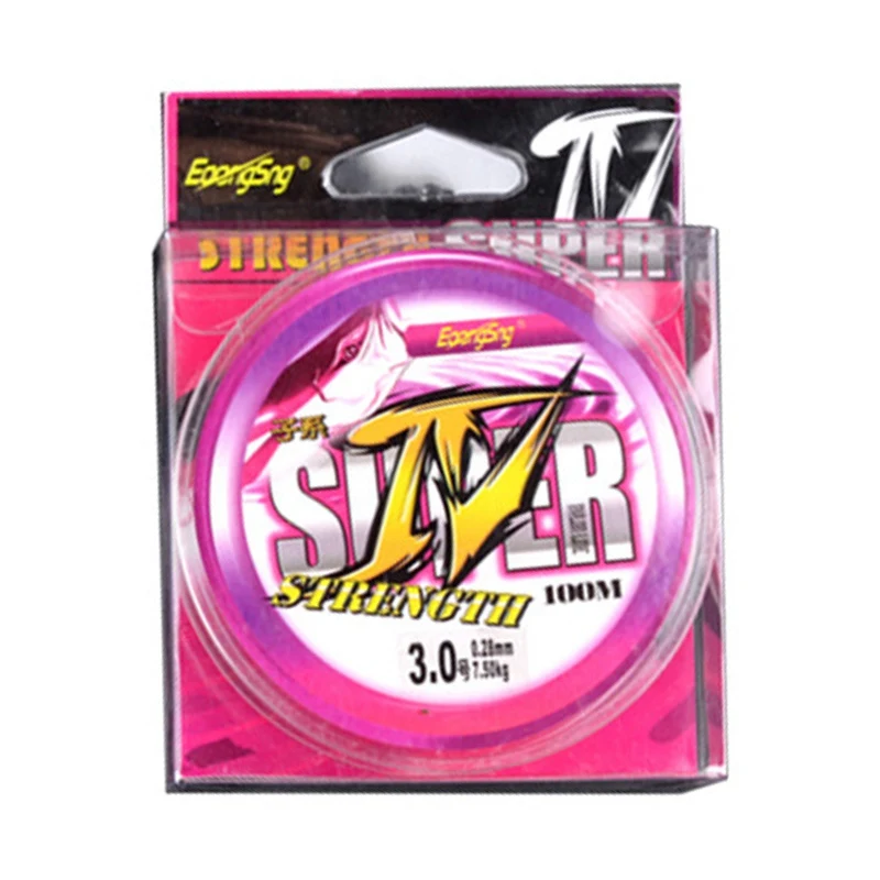 Рыболовная леска 100 м многонитевая прочная нейлоновая нефторуглеродная