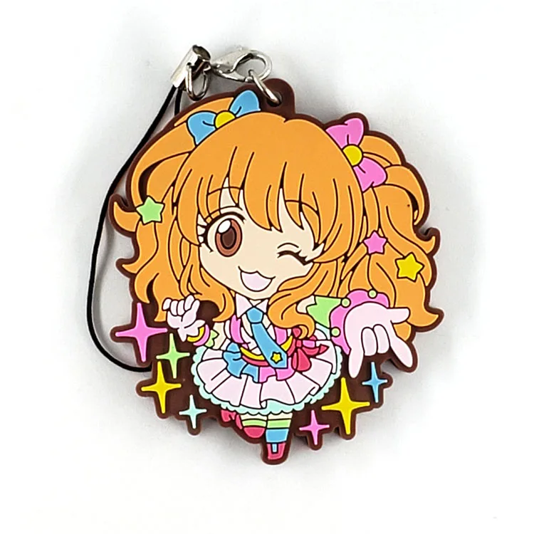 2 Idolm ster Золушка оригинальная японская аниме фигурка резиновая силиконовая подвеска на мобильный телефон/брелок/ремешок D447 - Цвет: 2