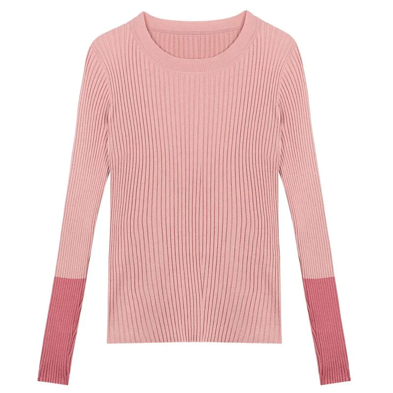 Женская осенне-зимняя блузка с большим низом новый облегающий свитер