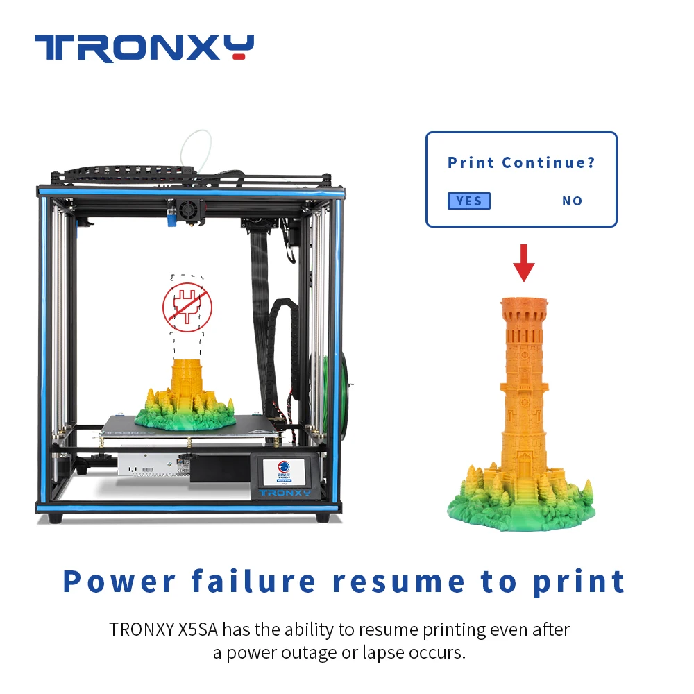 Tronxy X5SA 3D Printer Upgraded Version 3D Printing Large Build Plate 330*330mm 24V power supply and Hotbed impressora 3d Kit