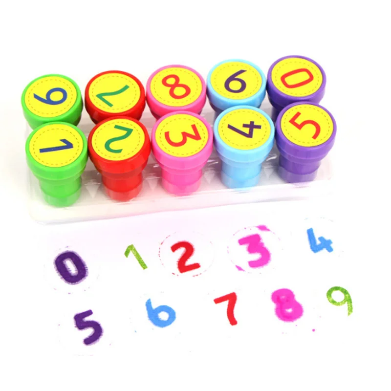 Детский сад Детские награды мультяшный смайлик 1 10 цифровые маленькие уплотнения