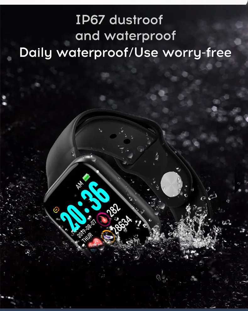 Фитнес-умные часы Bluetooth 5 0 спортивные с отслеживанием активности на протяжении