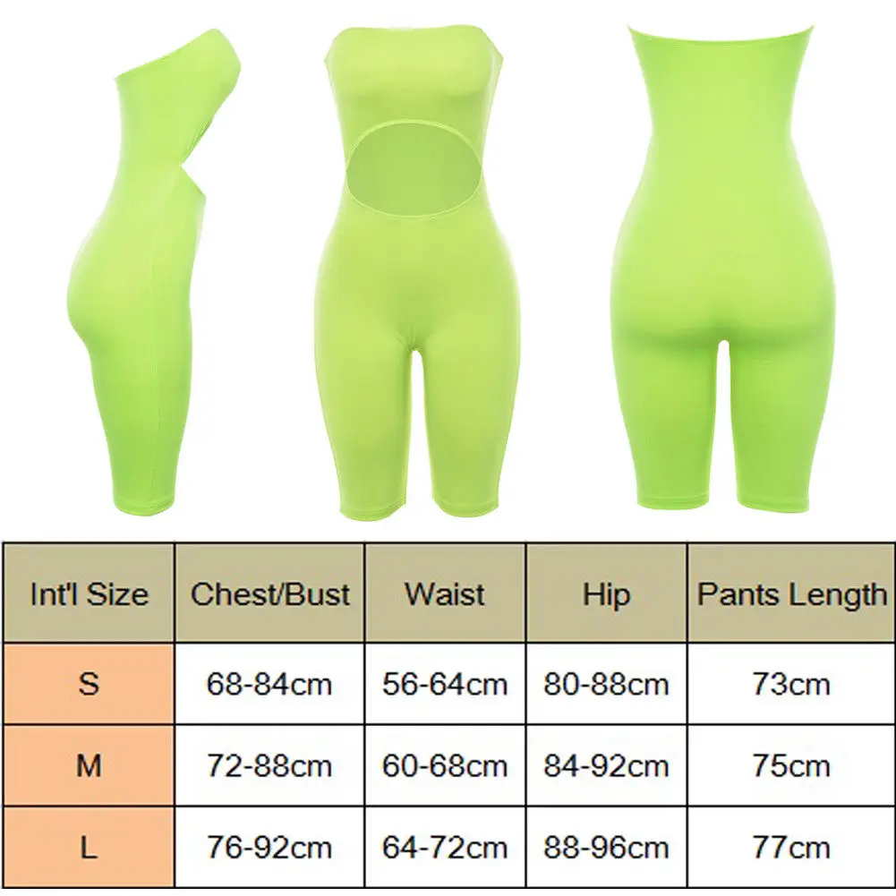 

Sexy Women's Sleeveless Bodycon Romper Casual Strapless Jumpsuit Fashion Hollow Out Soild Bodysuit Short Pant Club Party Wear