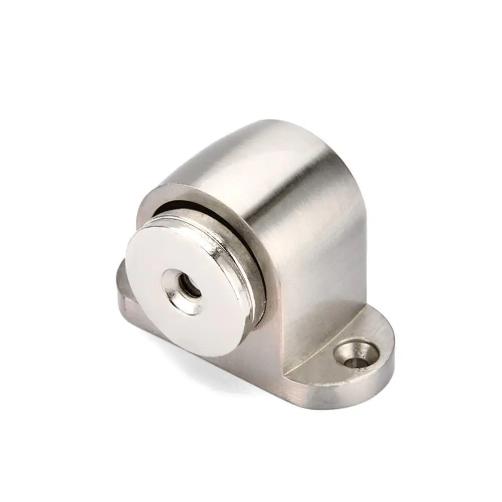 

Zinc Alloy Door Stop Casting Powerful Floor-mounted Holder Brushed Door Satin Nickel Stopper Magnetic For Room H1I7
