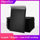 20 шт.лот, черные Пузырьковые пакеты для почты, буфер, защита от падения, воздушный шар, водонепроницаемая пластиковая упаковка, курьерская упаковка, конверт, поли