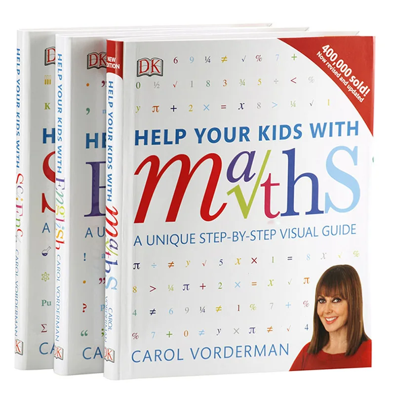 

«3 книги Dk помогут вашим детям с математикой, изучением науки и английского языка, детская книга учить навыки»