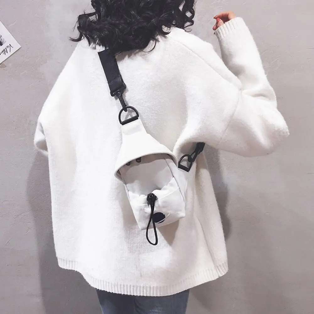 Женская новая модная однотонная холщовая трендовая сумка на одно плечо поясная