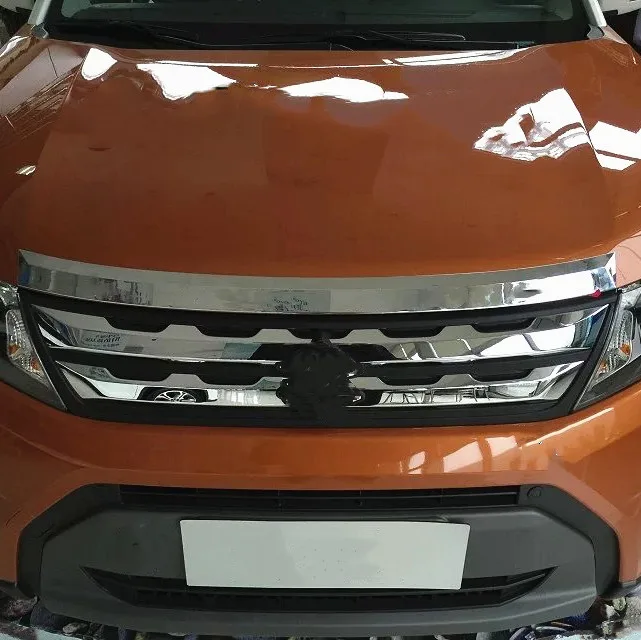 Для Suzuki Vitara 2016-2018 ABS хромированный передний гриль бампер накладка вставка капота