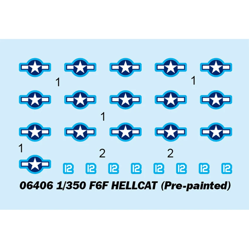 Trumpeter масштаб 1350 F6F Hellcat предварительно окрашенный пластиковый самолетный набор 4 шт.компл. # 06406 (art.: 3920d201b32ae) - 3920d201b32ae