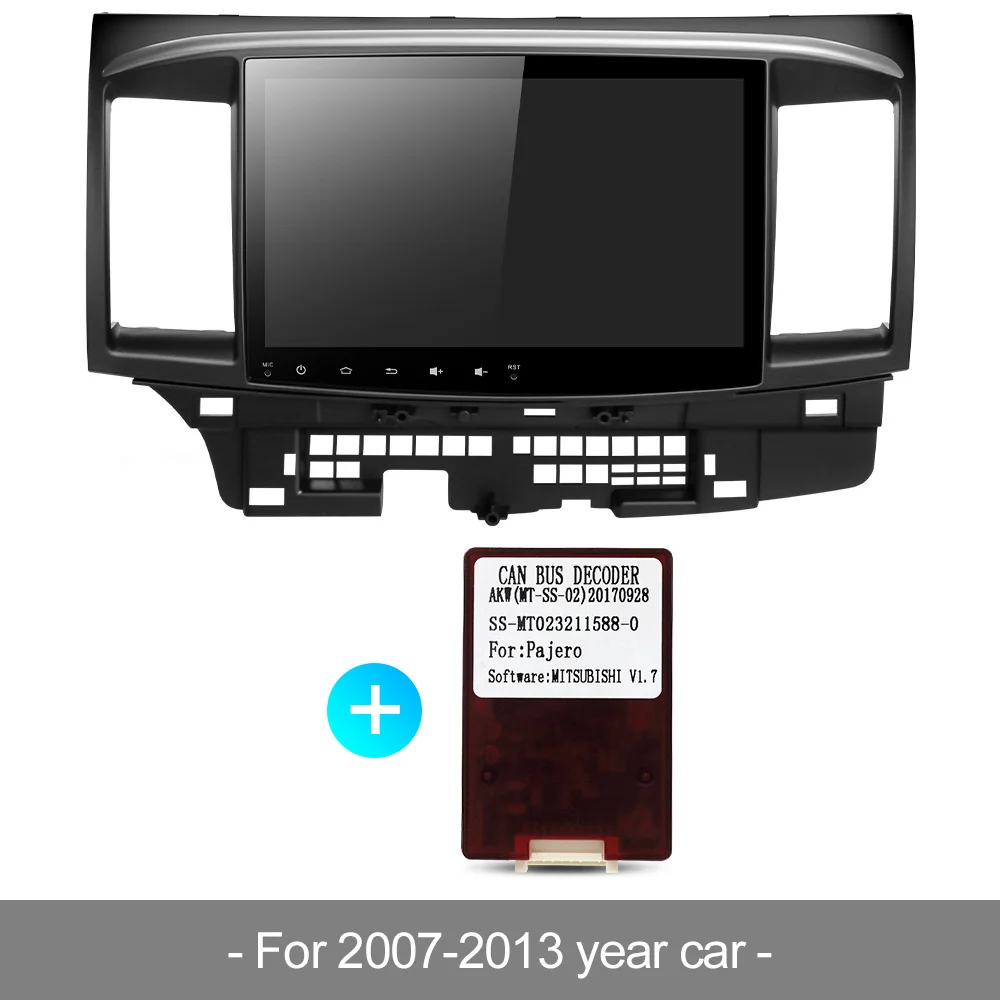 with canbus Uniway AYS1071 Android 9,0 автомобильный dvd для Защитные чехлы для сидений, сшитые специально для Mitsubishi Lancer 10,1 дюймов 2008 2009 2010 2011 2012 2013 автомобильный стерео GPS навигатор - Цвет: with canbus