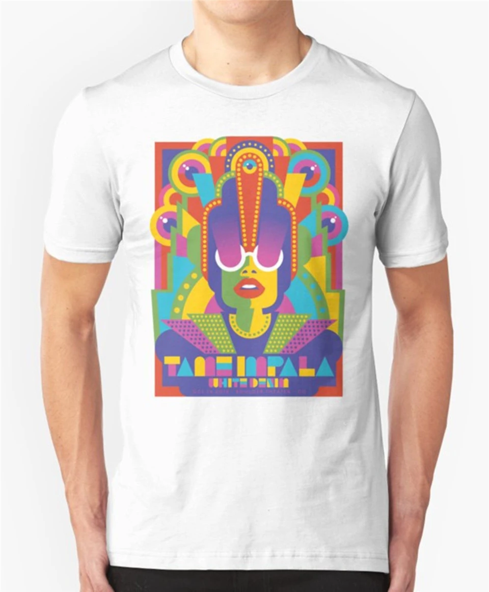 Футболка TAME IMPALA PSYCHEDELIC австралийская рок группа ACID LSD HIGH 2 ретро топы с круглым