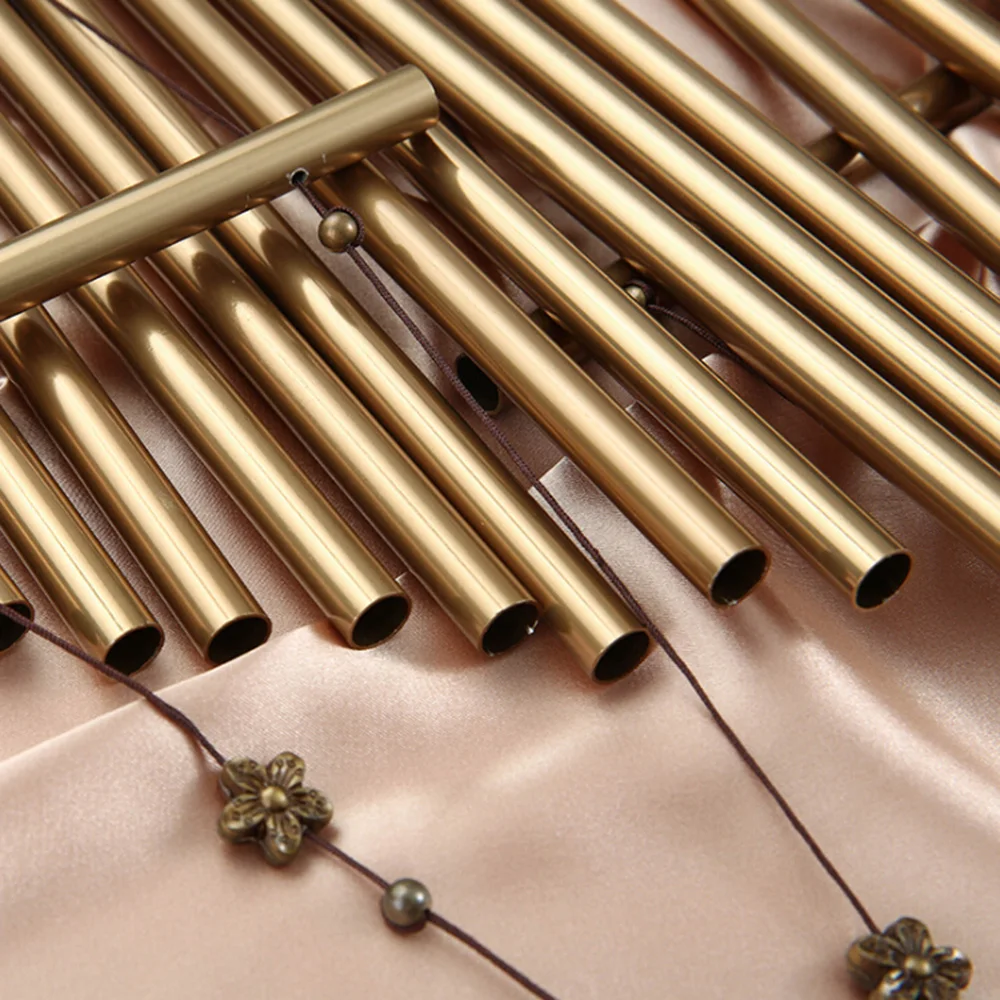 Большой Глубокий расслабляющий ветряной колокольчик 75 см 18 трубок металлические