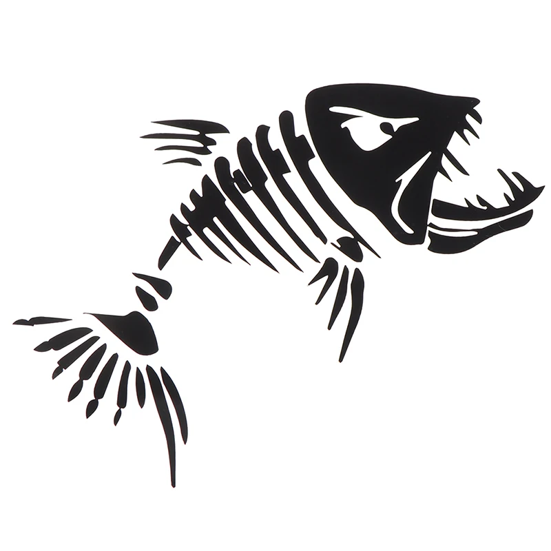 2 шт. рыбы зубы стикеры со ртом Скелет наклейки с дизайном Графика аксессуары для