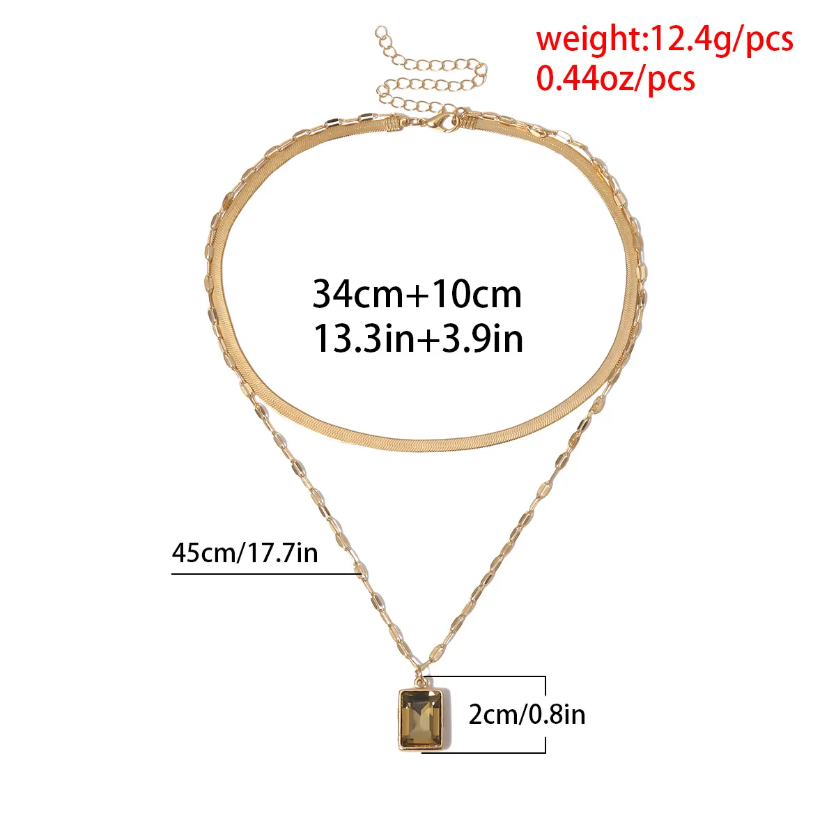 Женское многослойное ожерелье цепочка ZA в стиле панк массивное с кулоном виде