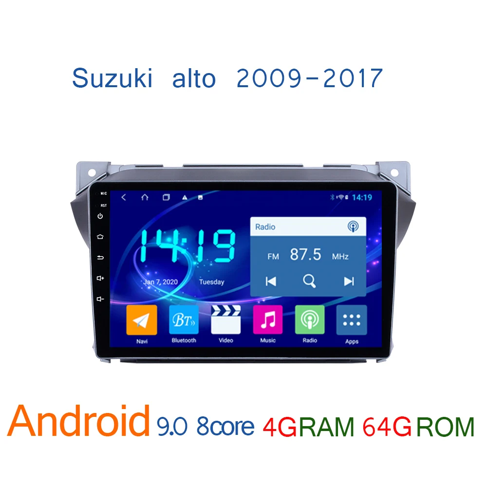 4G RAM 64G ROM автомобильное радио для Suzuki alto 2009 2017 android Авторадио Авто DVD мультимедиа