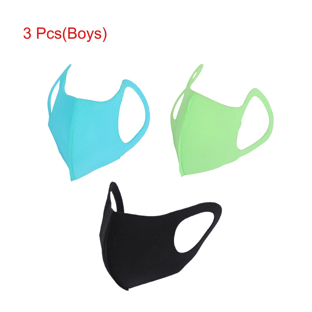 3 Pcs(Boys) Лидер продаж, 3 шт./лот, противопылезащитная маска для лица и рта, PM2.5, респиратор, пылезащитный, антибактериальный, моющийся, многоразовые удобные маски - Цвет: 3 Pcs(Boys)