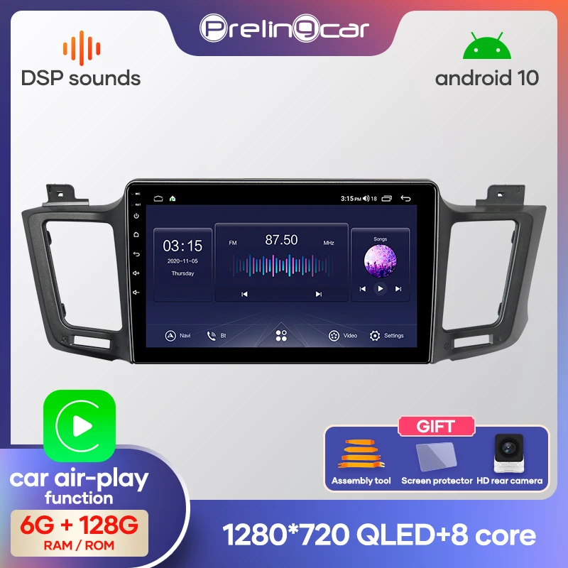 Prelingcar Android 9 0 без DVD 2 Din Автомобильный Радио Мультимедиа Видео плеер навигация GPS