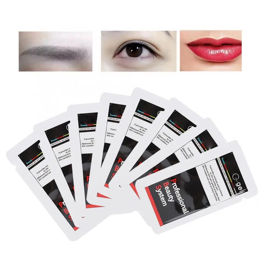 100 шт полуперманентный Макияж для бровей губ Лечебный крем микроблейдинг ухода