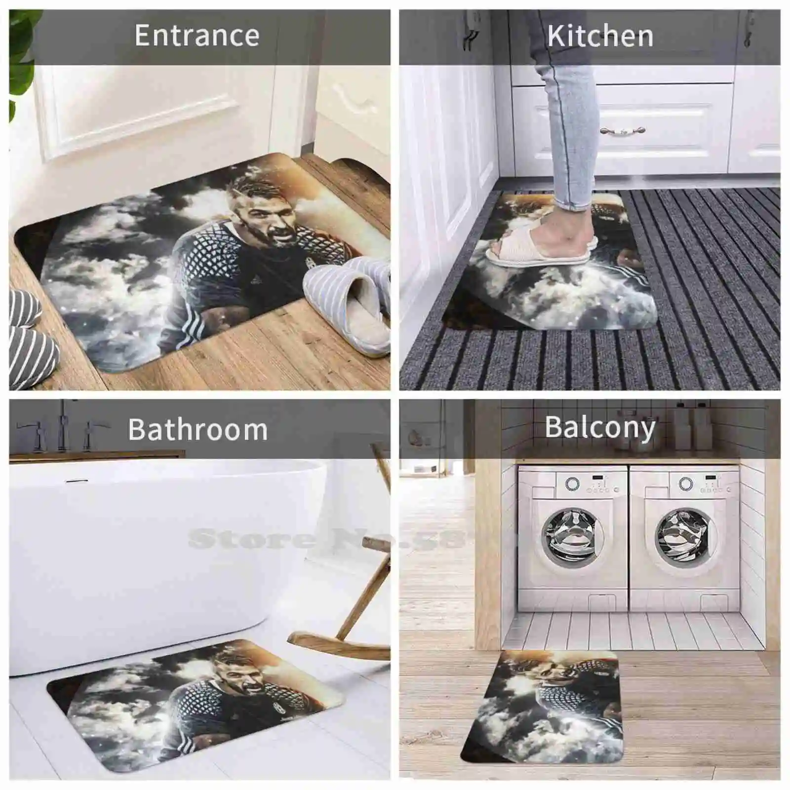 Иллюстрация буфоновая искусство мягкая подушка домашний ковер дверной коврик