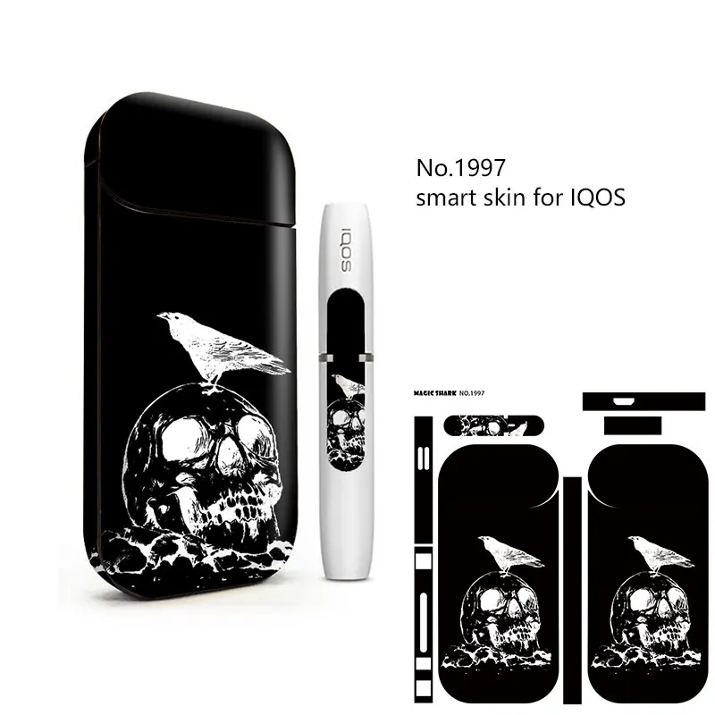 Волшебная Акула Новое поступление чехол-наклейка с черепом для IQOS 2 4 Plus пленка из