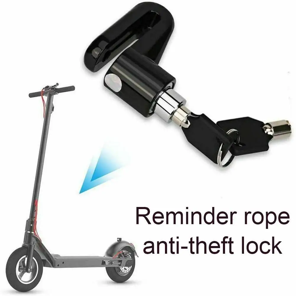 Electric Scooter Lock Anti-theft Car Disc Brake Steel Wire Wheel With Reminder Rope | Спорт и развлечения
