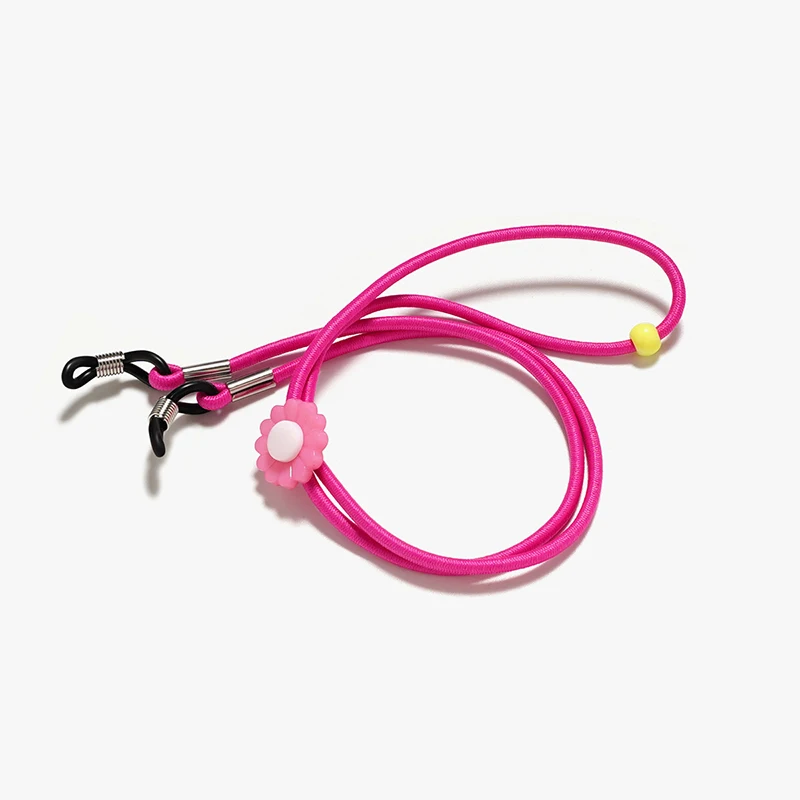 

2021 New Cute Colorful Acrylic Flower Cartoon Glasses Chain Strap Lanyard for Kids Women Non-slip Glasses Holder Glasses Lanyard