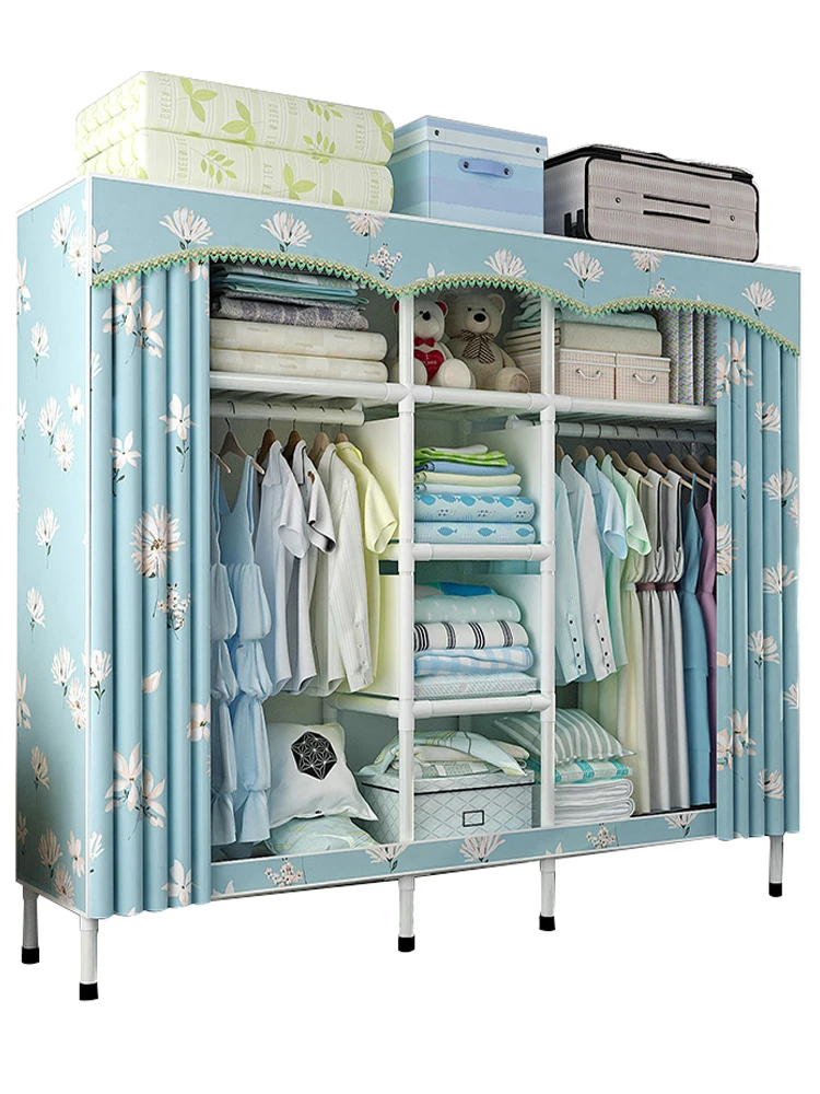 Шкаф для одежды простой Тканевый шкаф стальная труба усиленный усилитель