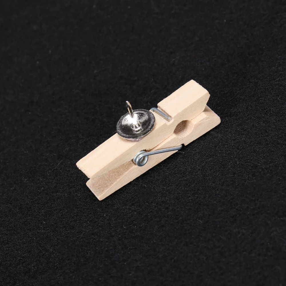 

30pcs Wooden Clips with Multi-purpose Note Clips Photo Clamp Memo Clasp for Home Office School