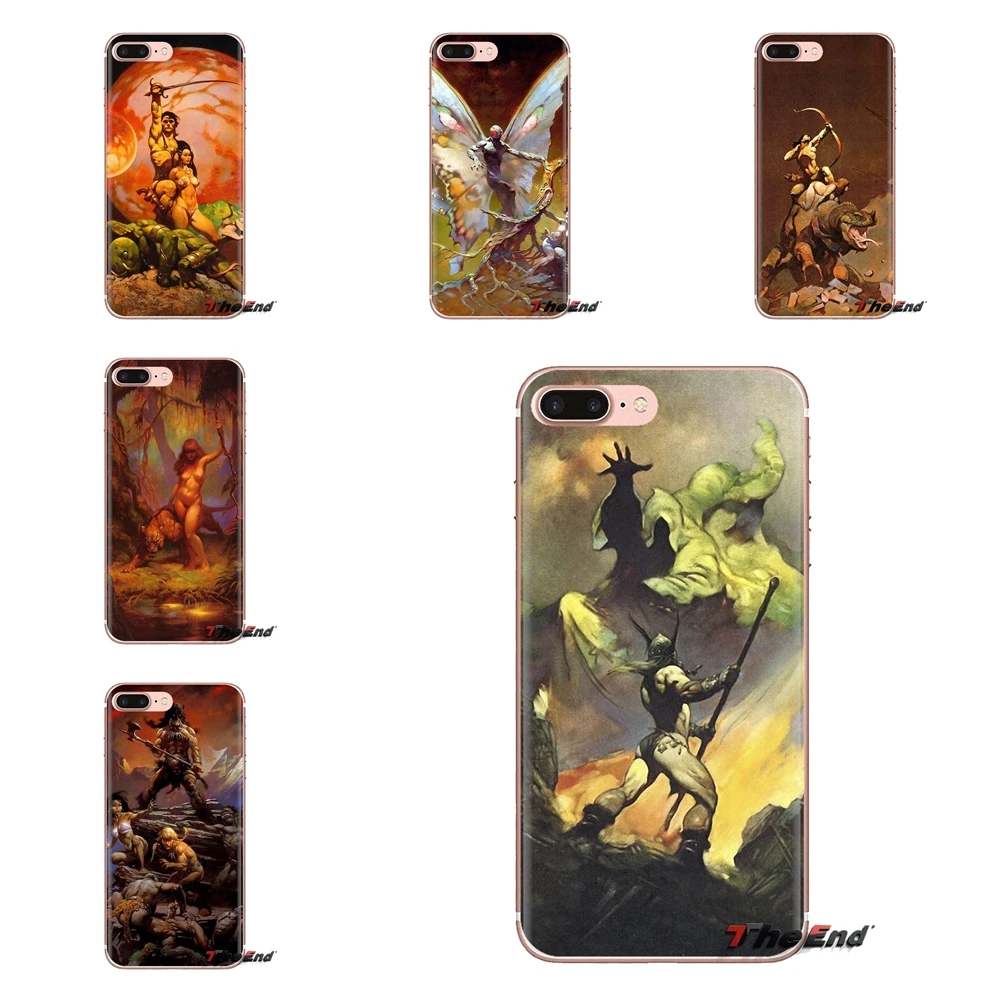 Для huawei G7 G8 P7 P8 P9 P10 P20 P30 Lite Mini Pro P Smart Plus 2017 2018 2019 Frank Frazetta Jongar драки Мягкий ТПУ чехол