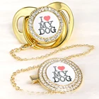 Детская Соска с зажимом на цепочке для I Love Dog новорожденного без бисфенола А