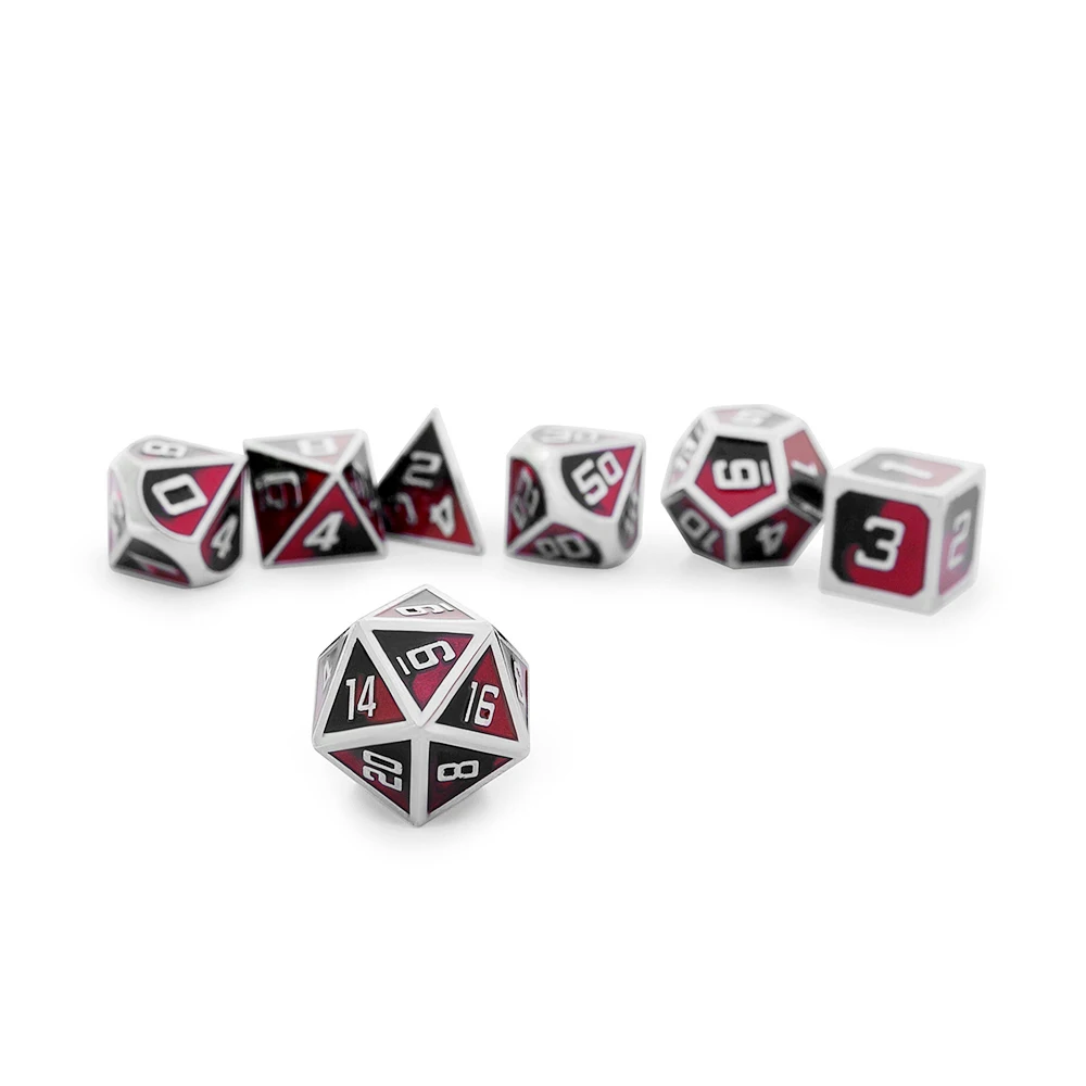 CHENGSHUO игральные кости DND set металлические для настольных игр. Цинковый сплав