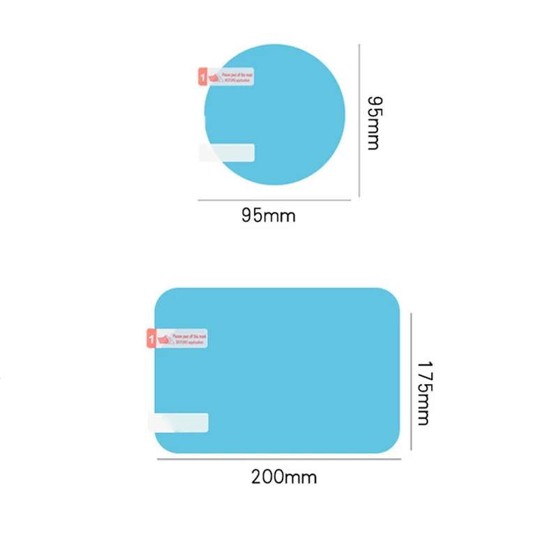 2 шт./компл. Автомобильная зеркальная прозрачная пленка для окна противотуманная