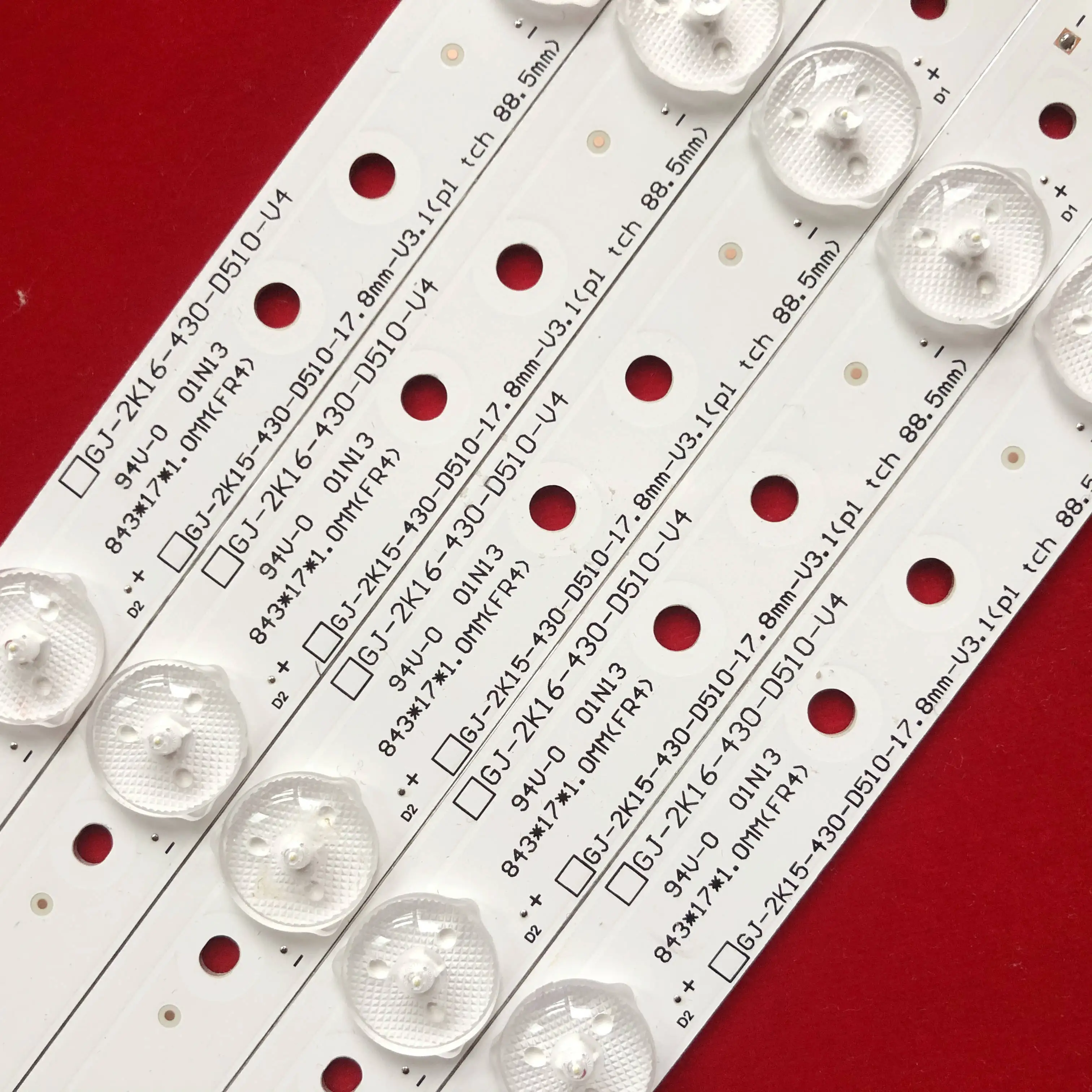 25 светодиодный т. Светодиодная лента для подсветки 10 ламп Ph ilips 43 &quotTV 43PFT4131 43PFS5301 Φ