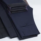 ICPANS 2019 зимние мужские классические брюки флисовые плюс бархатные деловые плотные теплые формальные офисные Костюмные брюки прямые черные мужские брюки