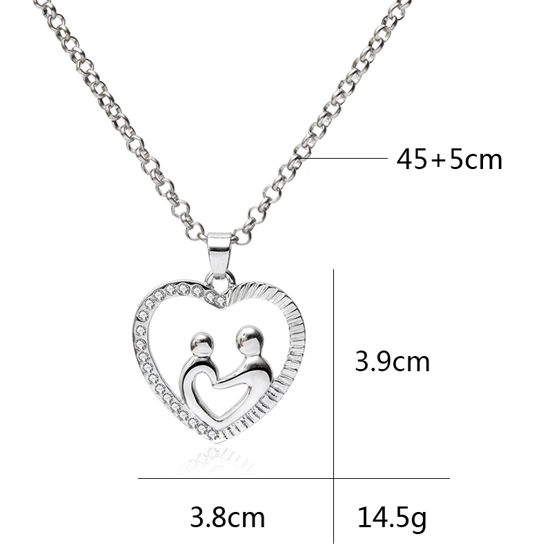 Модное Трендовое ожерелье с подвеской в форме сердца для родителей и детей