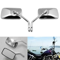 80 hot sales 2pcs 10mm universal rectangle shaped motorcycle handlebar rear view side mirrors