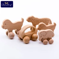puzzle toys wood teether beech wooden dog car cartoon wooden toys grasping teething toys toddler for kids goods teethers blocks