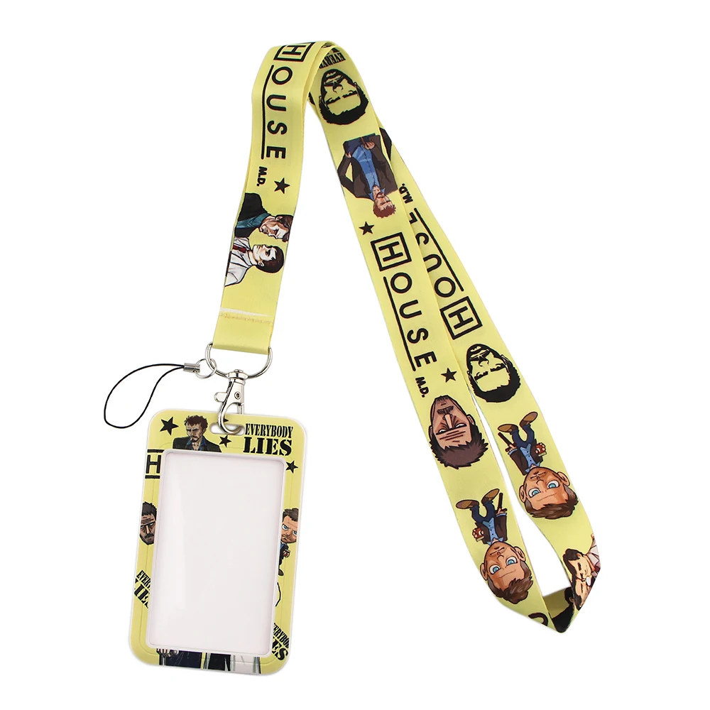 

SP1239 TV Show Lanyards Keychain ID Card Name Badge Holder Cartoon Print Cell Phone Neck Straps Doctor Nurse Gift