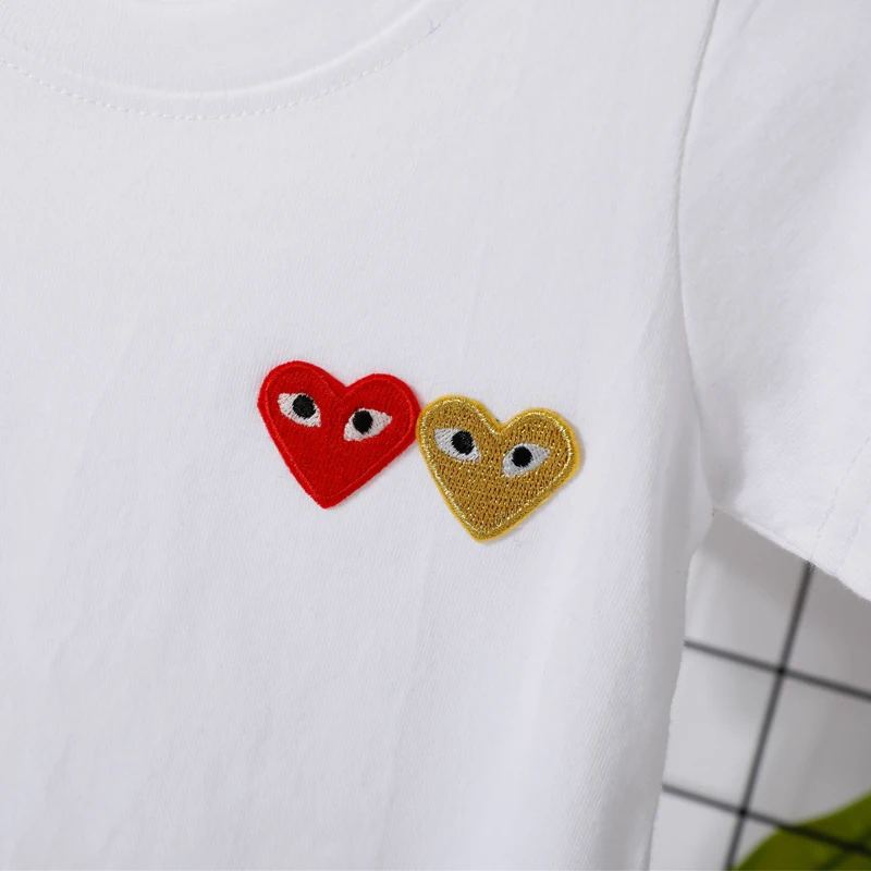 Футболка для влюбленных пар Повседневная дышащая футболка с вышивкой двойное