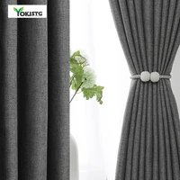 modern blackout curtains for living room window curtains for bedroom treatment blinds finished drapes solid color curtain custom