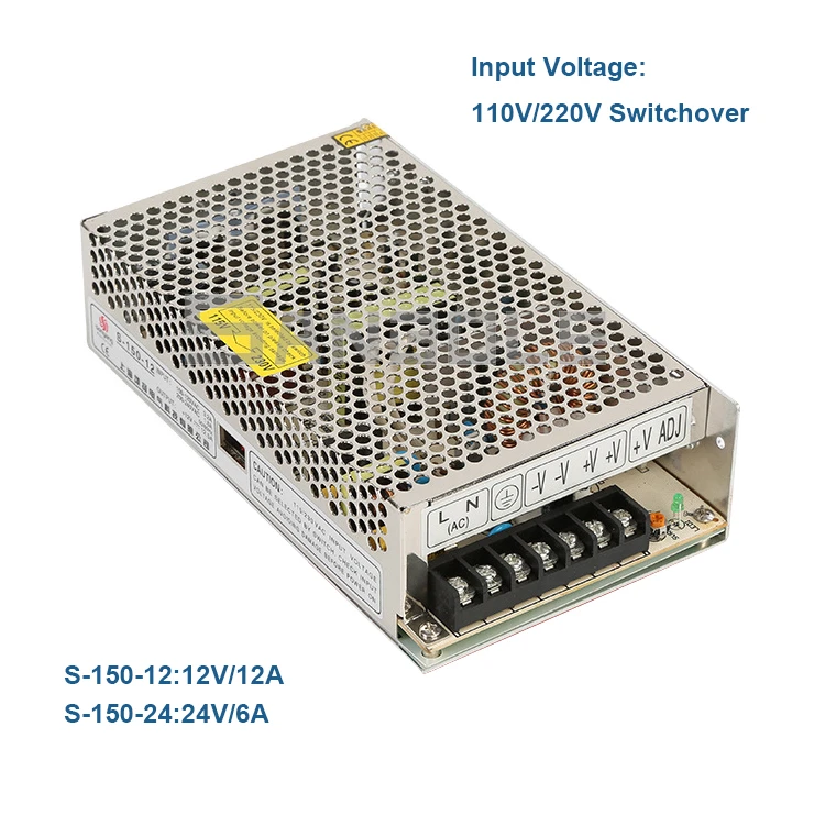 S-150W 12 В 24 импульсный источник питания с прямым регулятором светодиодное
