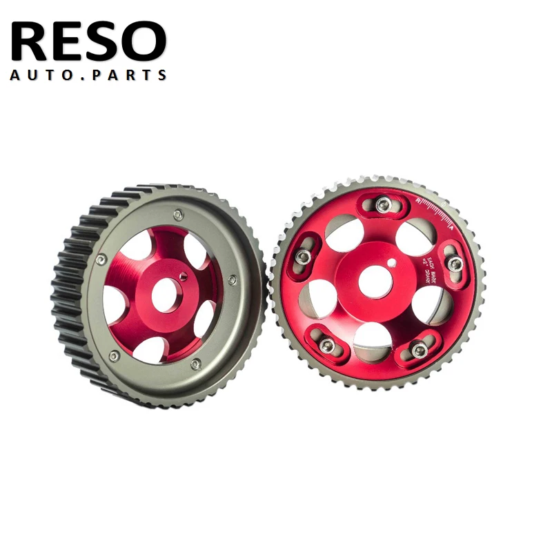 RESO Красный Регулируемый алюминиевый Шестеренчатый шкив для двигателя Toyota Supra 1JZ