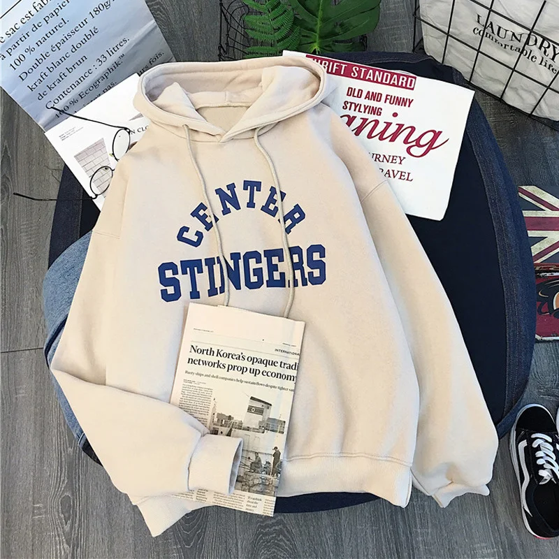 Женская утепленная толстовка с бархатной подкладкой свободная универсальная