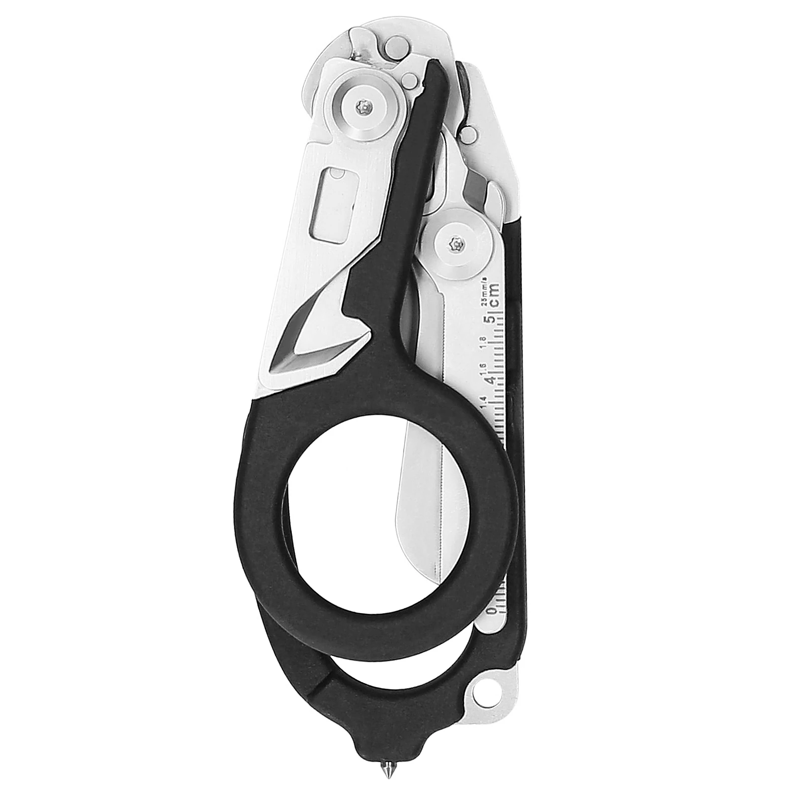 

6-In-1 Multifunction Scissors with Carbide Glass Breaker Oxygen Tank Wrench Ring Cutter Strap Cutter Ruler for Outdoor Survival